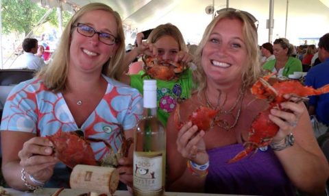 girls wine and crabs signature event photo
