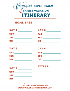 Family Vacation Itinerary Planner