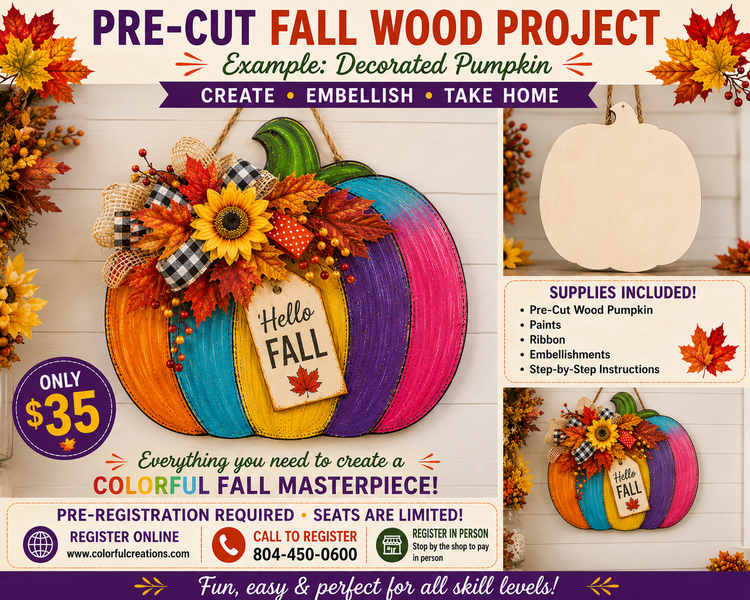 PrecutWoodenHangingPumpkin
