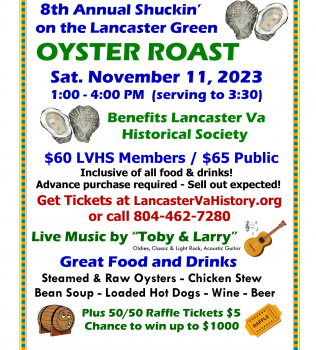 Lancaster Historical Society’s Fall Oyster Roast