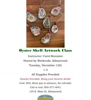 Oyster Shell Art Work Class